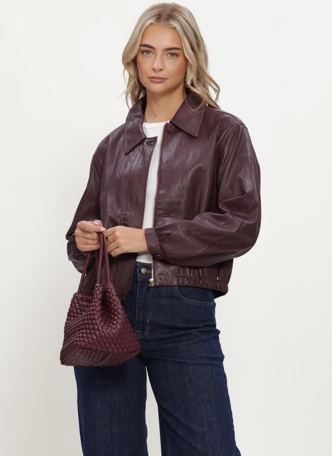 NUKUS Dames Jassen Dominique Jacket Pu Bordeaux