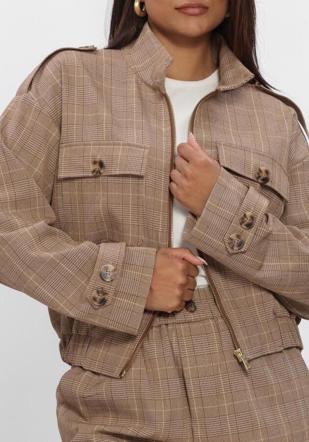 NUKUS Dames Jassen Hope Jacket Check Bruin - Foto 4