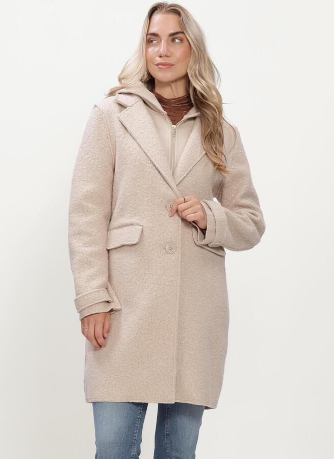 NUKUS Dames Jassen Mirthe Coat Boucle Beige
