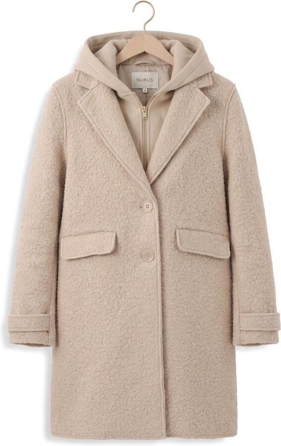 NUKUS Dames Jassen Mirthe Coat Boucle Beige - Foto 4