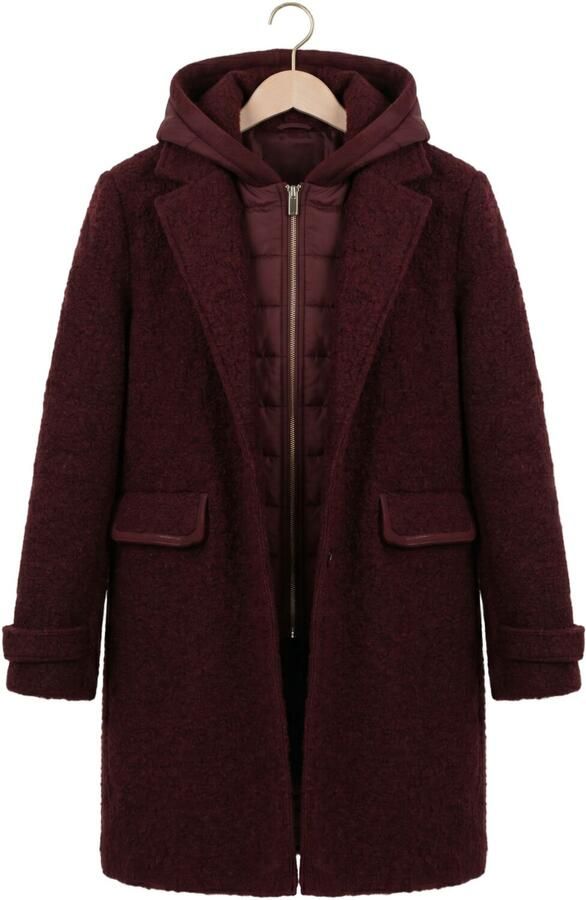 NUKUS Dames Jassen Mirthe Coat Boucle Bordeaux - Foto 4