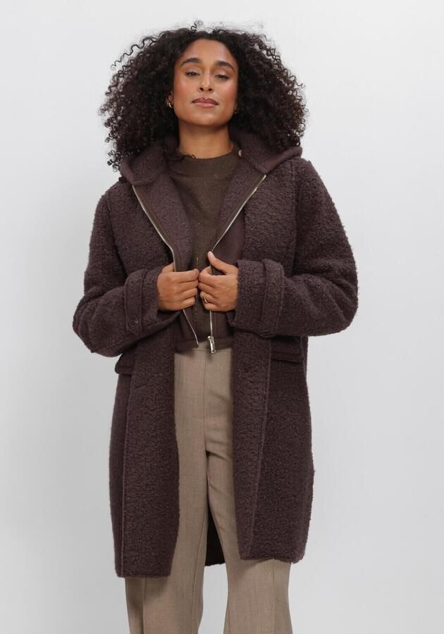 NUKUS Dames Jassen Mirthe Coat Boucle Bruin
