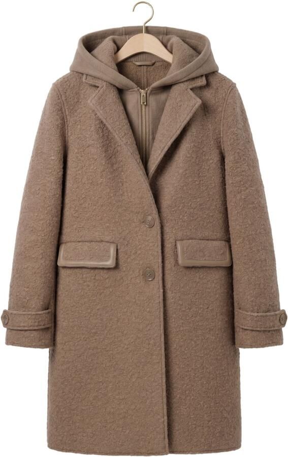 NUKUS Dames Jassen Mirthe Coat Boucle Camel - Foto 4