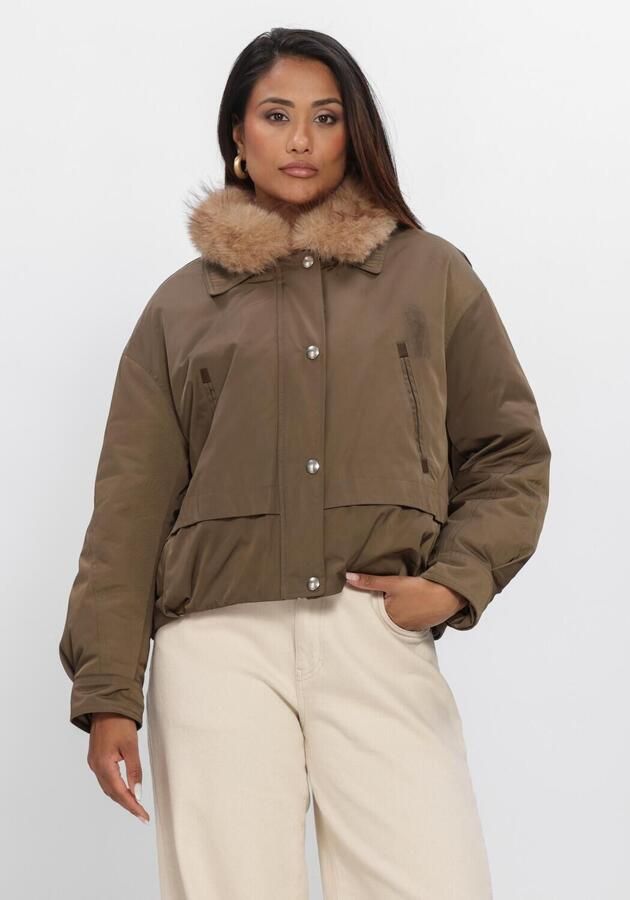 NUKUS Dames Jassen Paula Jacket Khaki