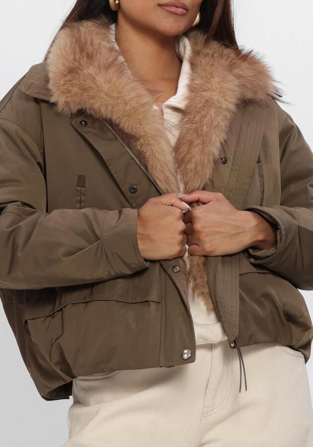 NUKUS Dames Jassen Paula Jacket Khaki - Foto 4