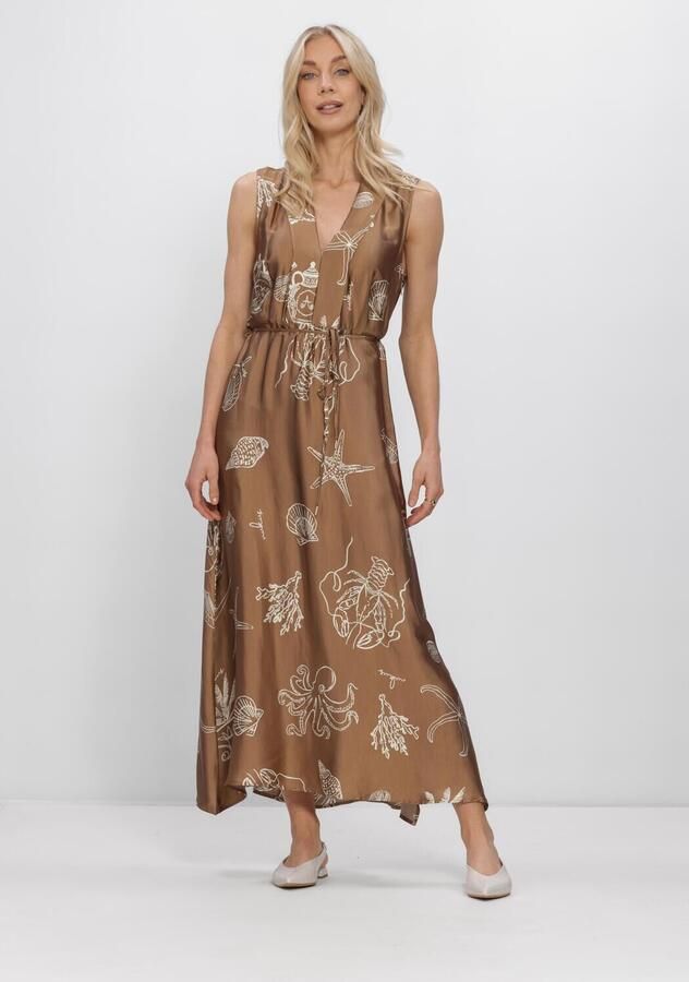 NUKUS Dames Jurken Violet Dress Print Bruin