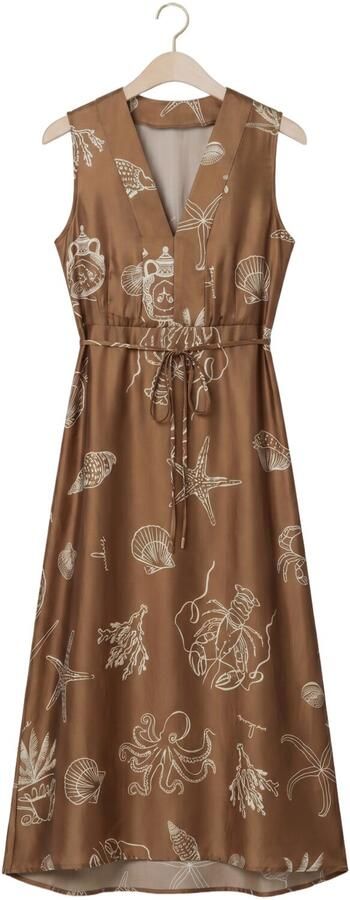 NUKUS Dames Jurken Violet Dress Print Bruin - Foto 4
