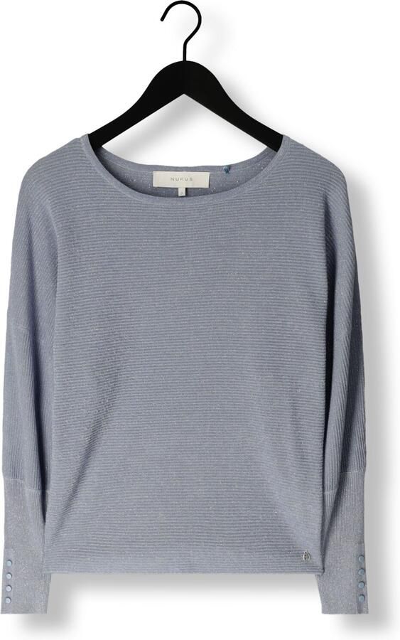 NUKUS Dames Tops & T-shirts Batwing Pullover Lurex Blauw - Foto 3