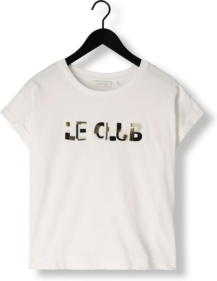 NUKUS Dames Tops & T-shirts Femke Shirt Le Club Gebroken Wit