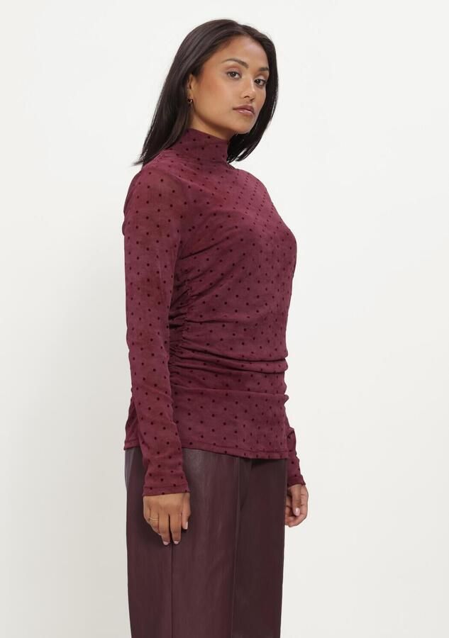 NUKUS Dames Tops & T-shirts Gracie Top Dots Bordeaux