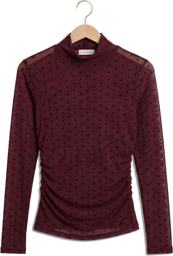 NUKUS Dames Tops & T-shirts Gracie Top Dots Bordeaux - Foto 4