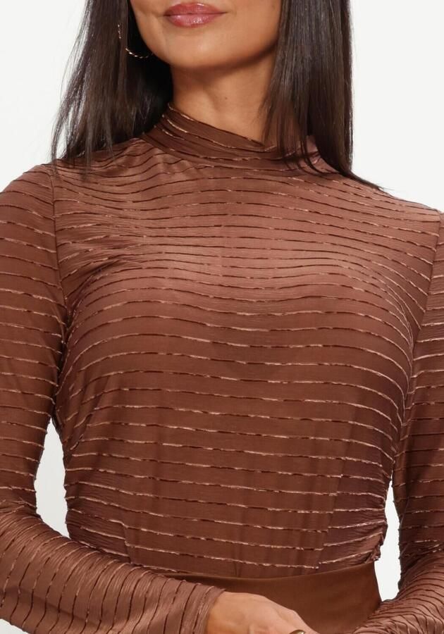 NUKUS Dames Tops & T-shirts Gracie Top Stripe Bruin - Foto 3