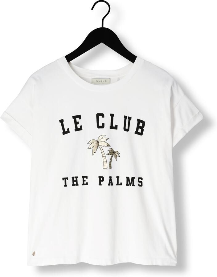 NUKUS Dames Tops & T-shirts Molly Shirt Palm Tree Wit