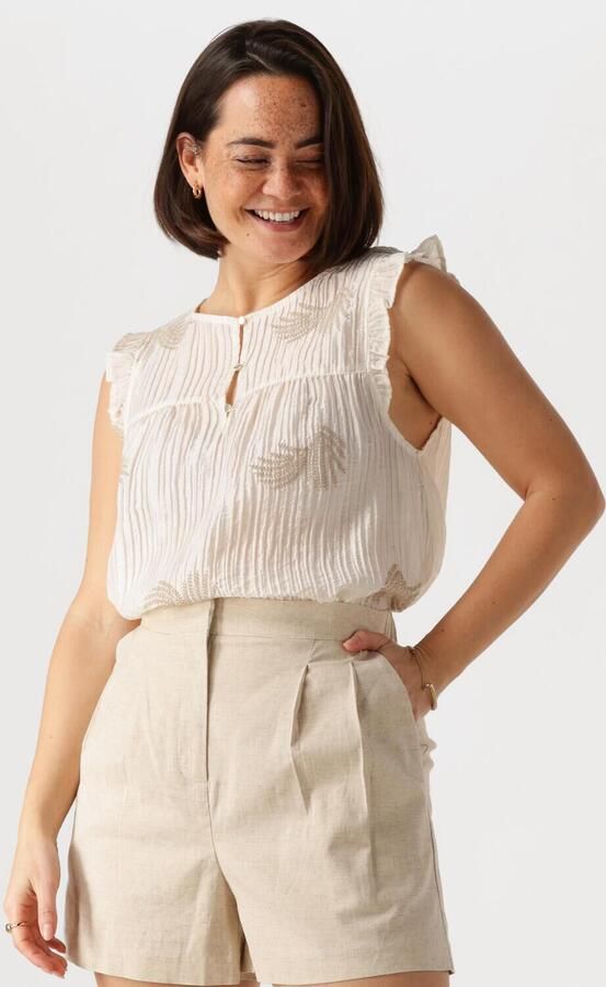 NUKUS Dames Tops & T-shirts Montel Top Gebroken Wit - Foto 4