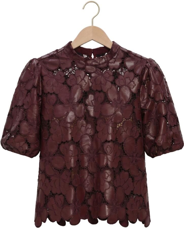 NUKUS Dames Tops & T-shirts Nicole Top Flower Pu Bordeaux - Foto 2