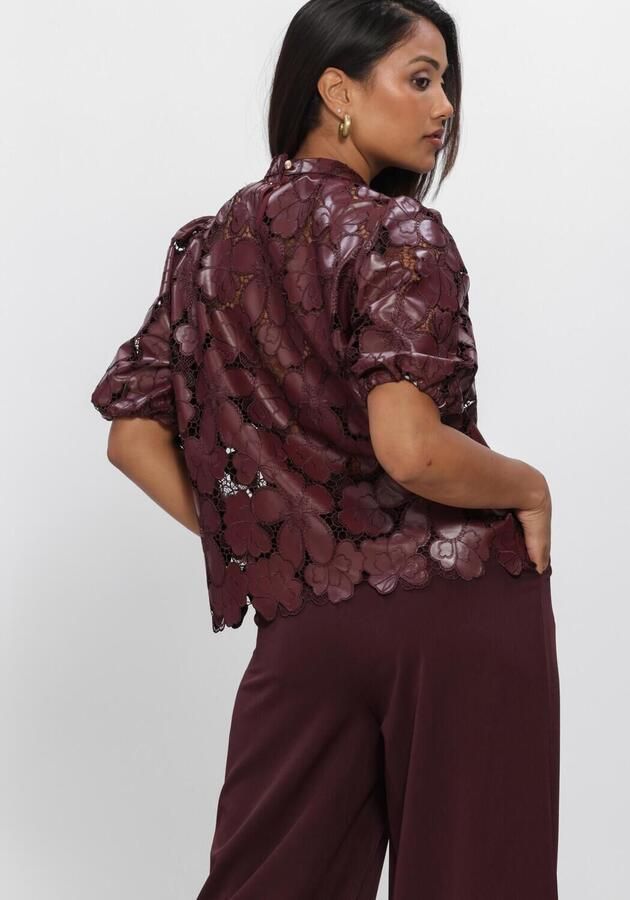 NUKUS Dames Tops & T-shirts Nicole Top Flower Pu Bordeaux - Foto 3