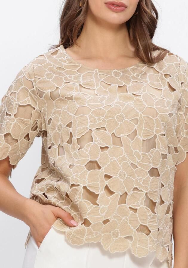 NUKUS Dames Tops & T-shirts Octavia Top Flower Beige - Foto 4