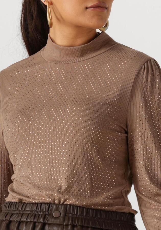 NUKUS Dames Tops & T-shirts Puck Top Strass Taupe - Foto 2