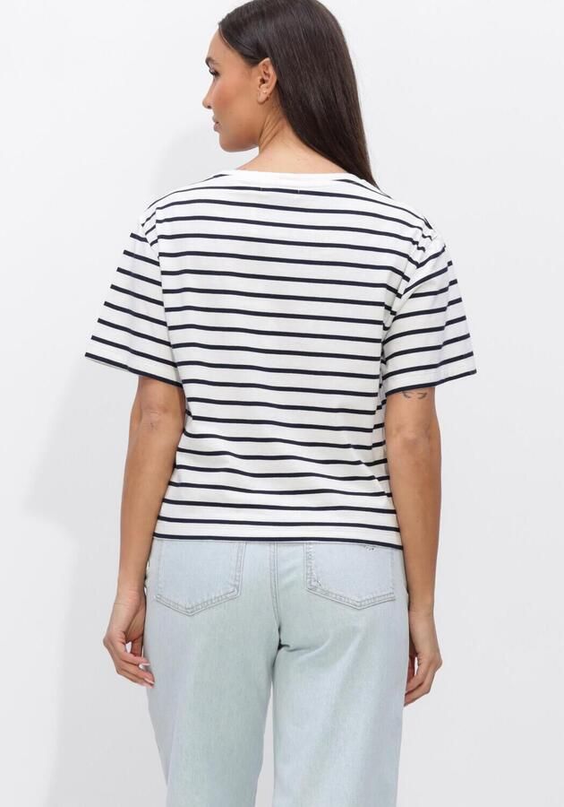 NUKUS Dames Tops & T-shirts Saartje Shirt Stripe Wit - Foto 4