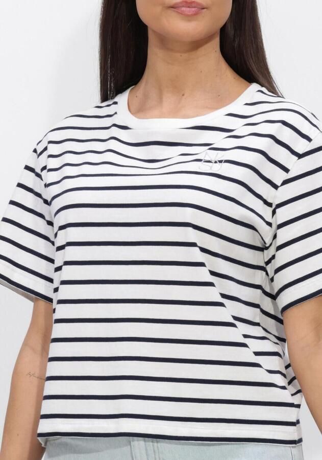 NUKUS Dames Tops & T-shirts Saartje Shirt Stripe Wit - Foto 3