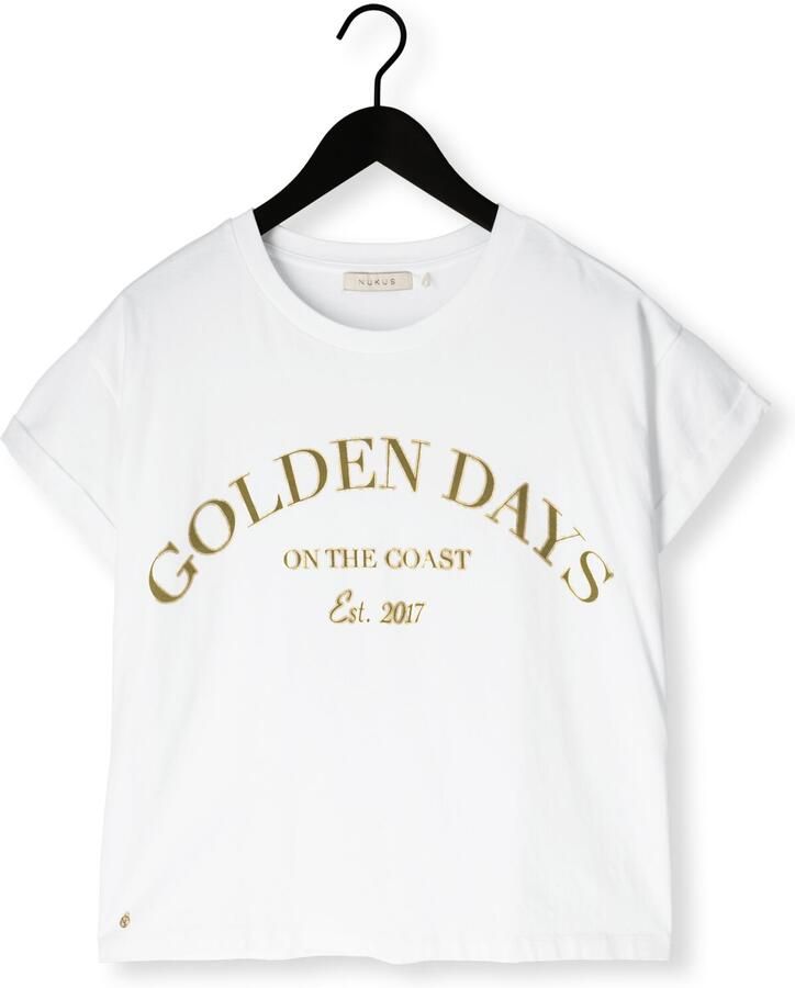 NUKUS Dames Tops & T-shirts Sanne Shirt Golden Days Gebroken Wit - Foto 2