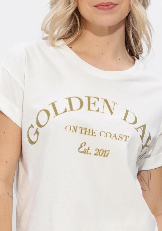 NUKUS Dames Tops & T-shirts Sanne Shirt Golden Days Gebroken Wit - Foto 3