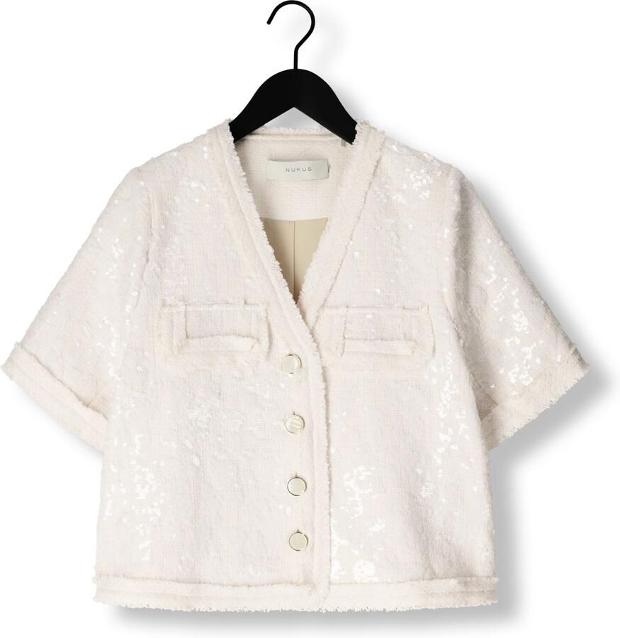 NUKUS Dames Tops & T-shirts Sara Blazer Paillet Gebroken Wit