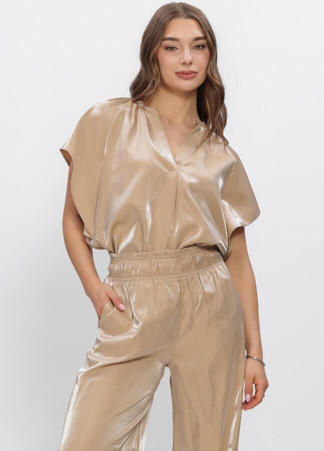 NUKUS Dames Tops & T-shirts Taylor Top Shiny Beige