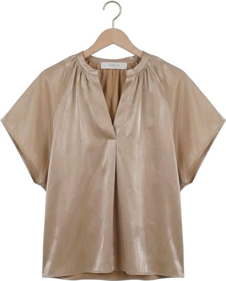 NUKUS Dames Tops & T-shirts Taylor Top Shiny Beige - Foto 2