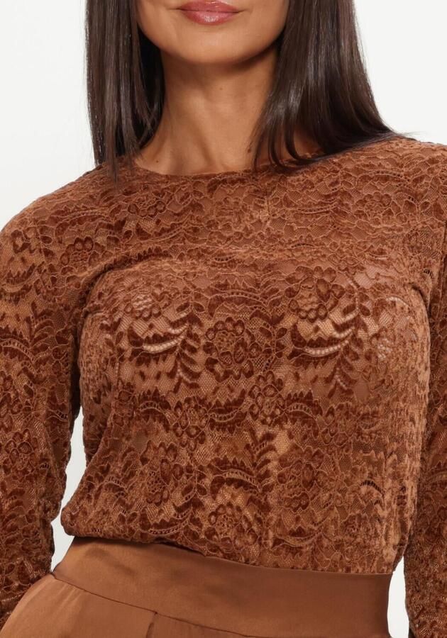 NUKUS Dames Tops & T-shirts Wies Top Lace Bruin - Foto 3