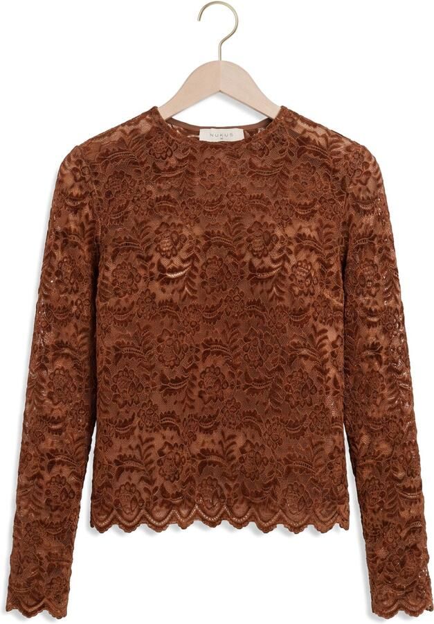 NUKUS Dames Tops & T-shirts Wies Top Lace Bruin - Foto 4
