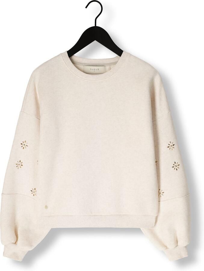 NUKUS Dames Truien & Vesten Amadora Sweater Flowerstuds Beige