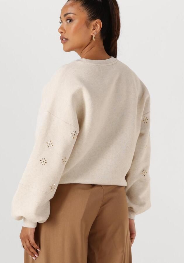 NUKUS Dames Truien & Vesten Amadora Sweater Flowerstuds Beige - Foto 2