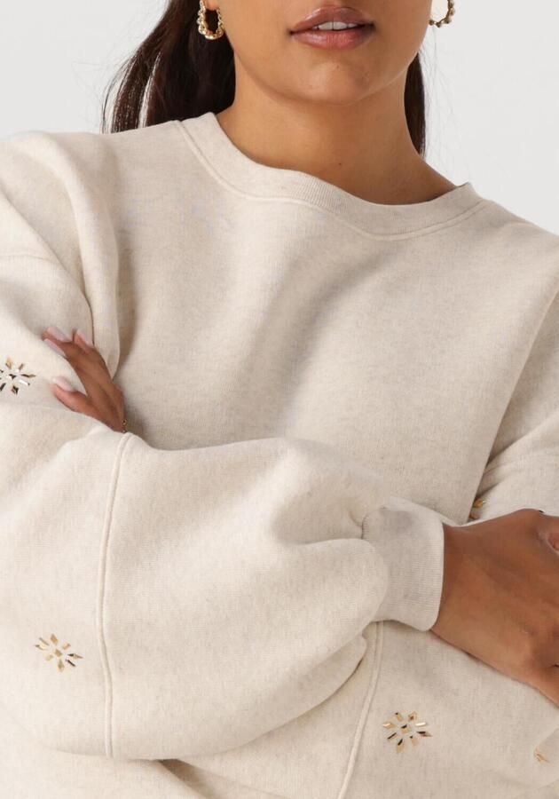 NUKUS Dames Truien & Vesten Amadora Sweater Flowerstuds Beige - Foto 3