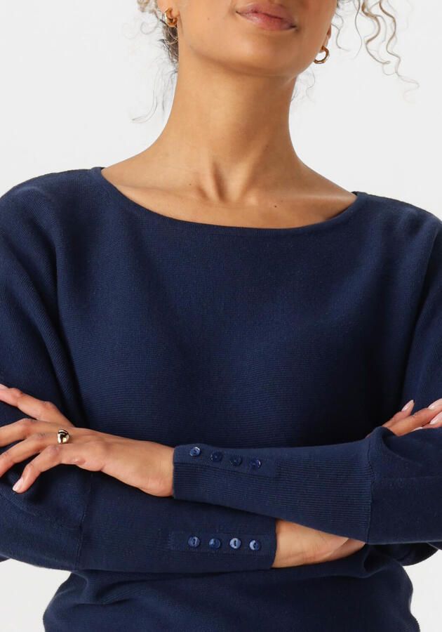 NUKUS Dames Truien & Vesten Batwing Pullover Plain Donkerblauw
