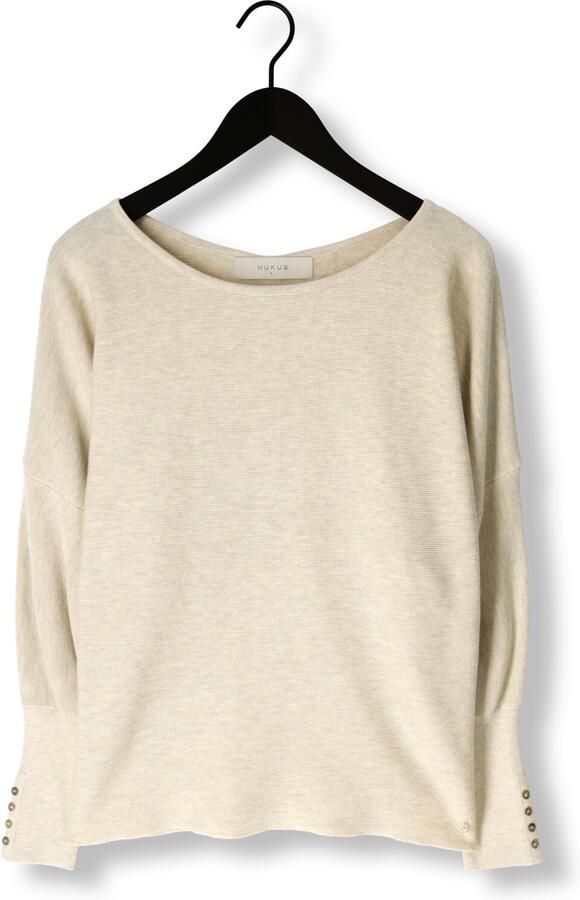 NUKUS Dames Truien & Vesten Batwing Pullover Plain Zand - Foto 2