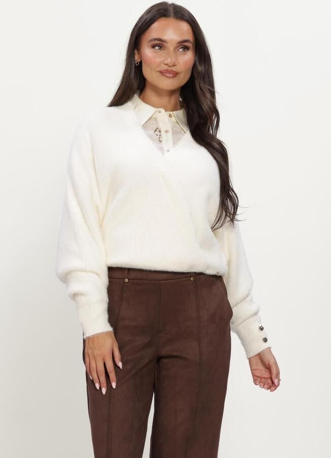 NUKUS Dames Truien & Vesten Beau Pullover Wrap Creme