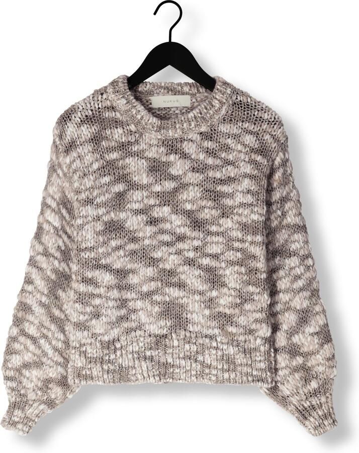 Nukus Taupe Pullover Trui voor Dames Multicolor Dames