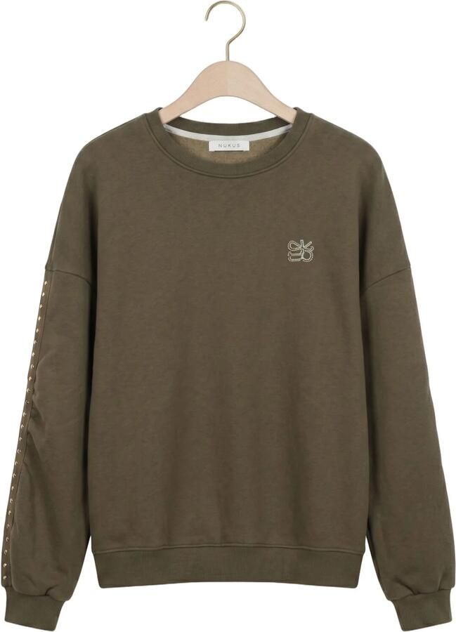 NUKUS Dames Truien & Vesten Olivia Pullover Studs Khaki - Foto 2