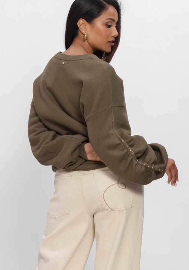NUKUS Dames Truien & Vesten Olivia Pullover Studs Khaki - Foto 4
