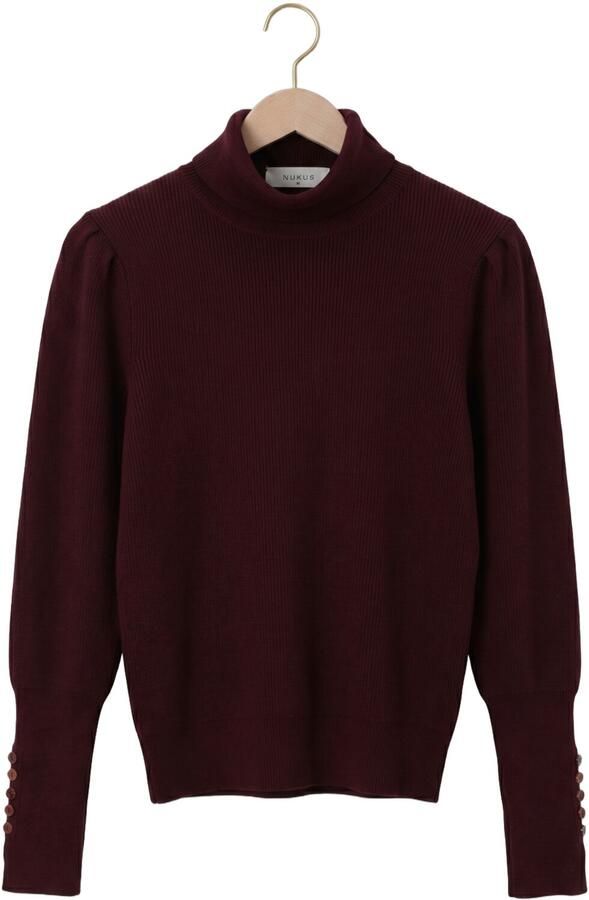 NUKUS Dames Truien & Vesten Silvi Pullover Plain Bordeaux - Foto 4