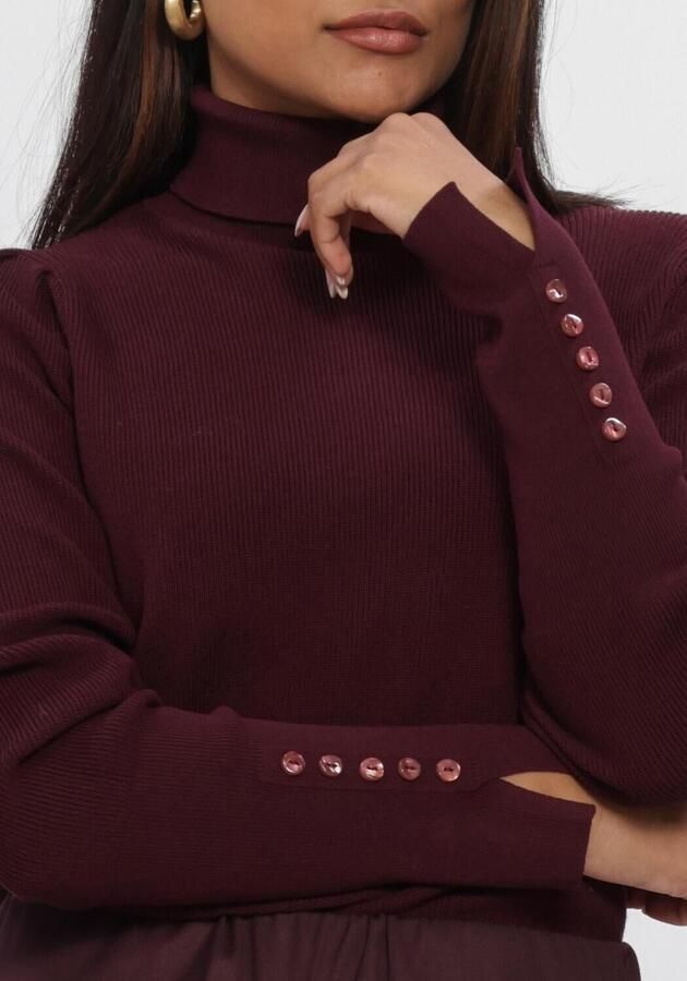 NUKUS Dames Truien & Vesten Silvi Pullover Plain Bordeaux - Foto 3