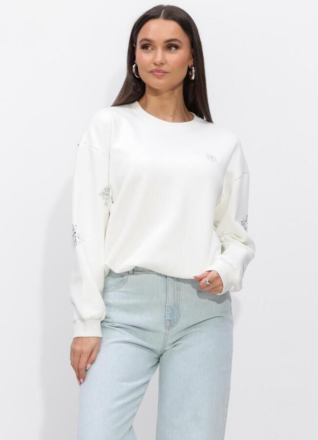 NUKUS Dames Truien & Vesten Suzanne Pullover Paillet Gebroken Wit