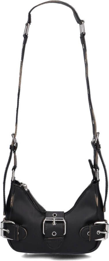 Núnoo Vintage Schoudertas Palma Zwart Leer Black Dames