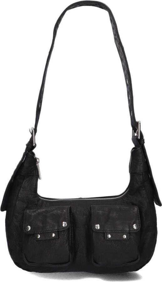 NÚNOO Núnoo Dames Schoudertassen Sally Small Washed Zwart