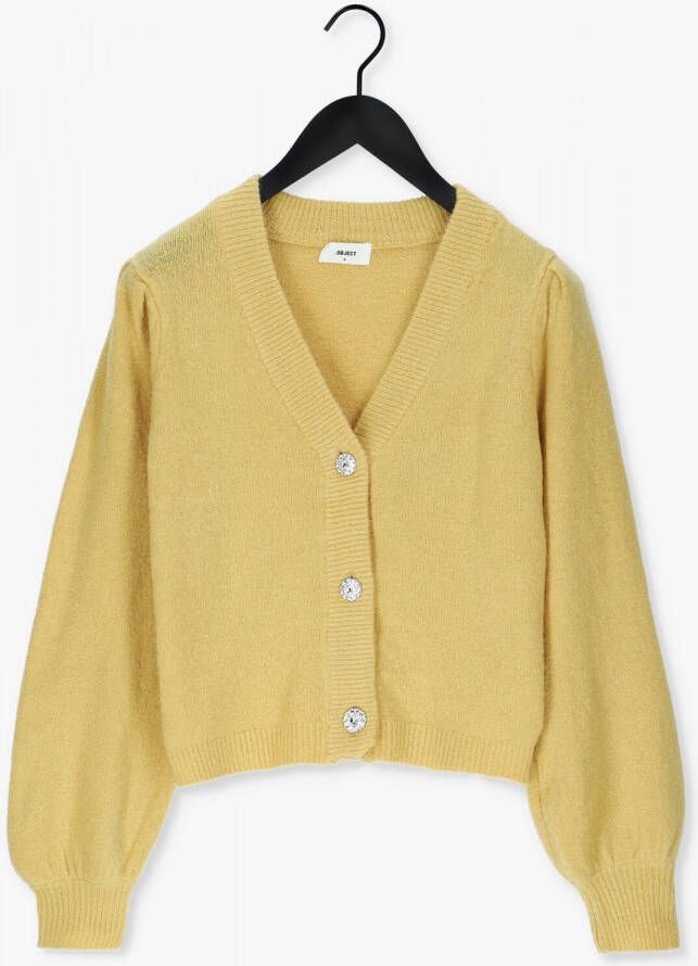 Object Gele Vest Eve Nonsia L s Short Cardigan