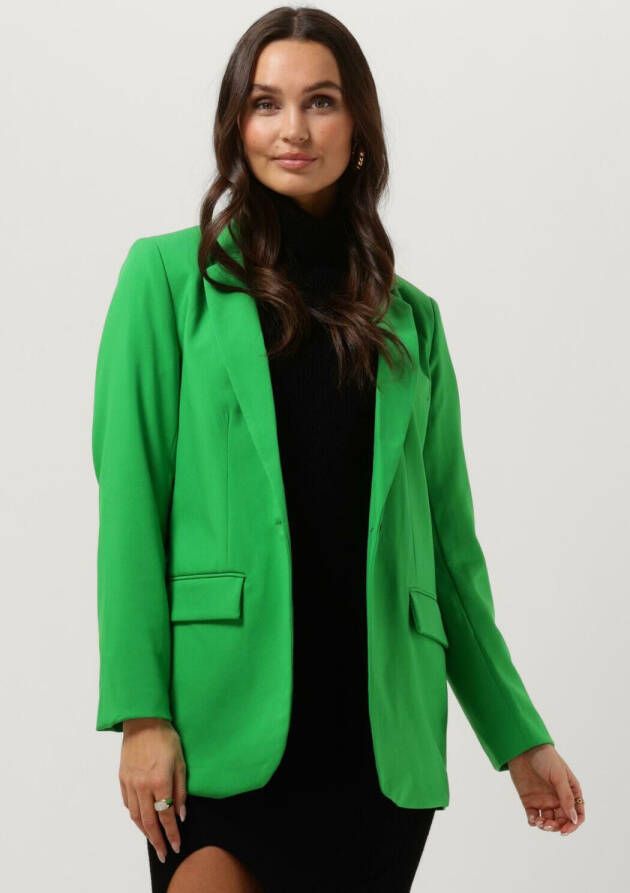 OBJECT rechtvallende blazer OBJSIGRID van gerecycled polyester groen