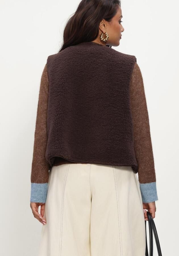 OBJECT Dames Blazers Objella Waistcoat Noos Bruin - Foto 3