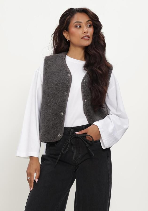 OBJECT Dames Blazers Objella Waistcoat Noos Donkergrijs