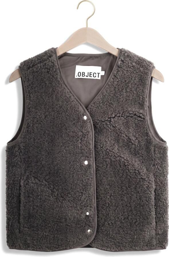 OBJECT Dames Blazers Objella Waistcoat Noos Donkergrijs - Foto 4